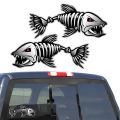 MA Skeleton Fish Bones R&L Vinyl Decals Stickers Kayak Fishing Boat Car Parts-Multicolor. 