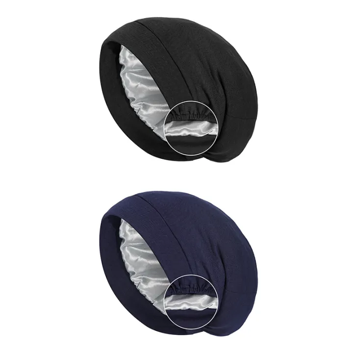 Satin%20Lined%20Bonnet%20Hat%20For%20Women%20Men%20Soft%20Adjustable%20Sleeping%20Hat%20Curly%20Hair%20Care%20Unisex%20Silk%20Night%20Hair%20Cap%20Muslim%20Turban%20HatNIUMAO%20-%20Image%203