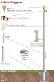 Flag poles steel pole 10 ft ss pipe & flags. 