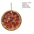 Holiday Ornaments for Home Cooks Delicious Pizza Christmas Ornament for Festive Tree Decor Acrylic Steak/pizza/pasta Hanging Decoration for Christmas New Year Celebrations Realistic Food Design. 