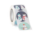 500pcs/roll Merry Christmas Stickers 500pcs Animals Snowman Trees Decorative Stickers Navida Wrapping Gift Box Label Christmas Tags. 