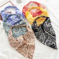 2022 Summer Vintage Print Flower Beach Bandana Hair Scarf Fashion Elastic Rubber Headbands for Women Girl Hair Accessories. 