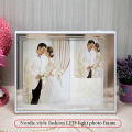 10cm X 15cm Golden LED Love Decoration Bedroom Photo Frame USB With Display Stand. 