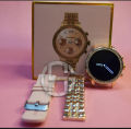 Gen9 Ladies Smartwatch with Diamond Strap HD Display 1.3 inch Screen, Bluetooth Calling, Dual Straps (Rose Gold). 