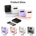 masber 20000mah with 4 Cable Small Powerbank mini Type C Micro IP Kecil Pawer Bank Digital Display. 