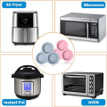 Silicone Air Fryer Egg Pan Reusable Air Fryer Egg Mold,Non-Stick Air Fryer Baking Pan,3 Cavity Silicone Muffin Pans 2Pc. 