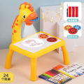 Giraffe Projector Painting Drawing Table Set for Kids, Trace and Draw Toy with Light, Child Smart Projector Sketcher Writing Desk, Art Projector Learning Machine for Boys & Girls. 