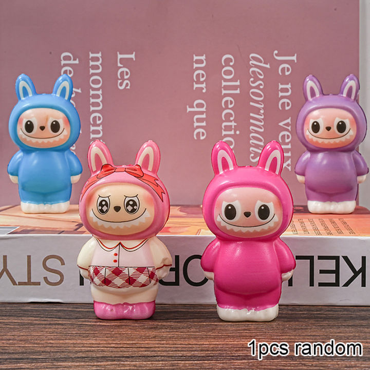 Labubu Pu Slow Rebound Decompression Toy Pinch Le Collection Doll Squeeze Toys SUPER BABY