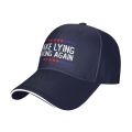 Make Lying Wrong Again Hat Baseball Cap Duck Tongue Cap Adult Sandwich Hat Skull Cap Navy Blue. 