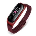 Gesh 2023 Gold Women's Watches Sports Touch Led Digital Electronic Wrist Watch For Men Student Girl Hand Ring Magnetic Bracelet Watch. 