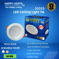 (Pack of 3) 7W LED Ceiling Light Metal Body, 130Lm/W, 910 LUMENS LED Downlight 7W with One Year Warranty, High-Quality Energy Saving LED Ceiling Light Manufacturer In Pakistan. 