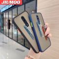 JIUMOO For OPPO Reno Z Case Fashion Tide Brand Frosted Transparent Back Cover Lens Camera Protect Phone Case Edge Full Cover Casing Hard Cases. 