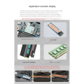 QUANBU 2X M.2 NVMe SSD Heat Sink 0.8mm for M2 2280 Solid State Hard Disk Copper Heatsink with Thermal Pad Laptop SSD Radiator. 