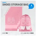 Pack of 6 Shoe Bags for Travel Dust-proof Clear Window Non-Woven with Rope packing luggage suitcase Pouch Storage Organizer for Men and Women. 