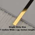 Gold Wall Decor Strip, Joint Tape, Wallpaper Border, Decorative Strips, Self-Adhesive, Adhesive Tape for Decorating Walls,Kitchen, Sofa, Furniture Size 1 Inch x 96 Inch. 