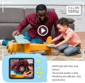 DAN TECHNOLOGY 1080P Kids Digital Camera | 12MP HD Children Camera , Neck Strap & Rabbit Silicone Case | Kids Video Camera with 5 Modes & 28 Cartoon Frames. 
