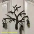 Key Holder Tree Design Wall Hanger for Keys and Key Chains, 7 Hooks, Decorative Home Wall Rack, Durable High Manganese Alloy Steel, Easy to Mount. 