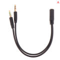 Audio Aux 2 in 1 Splitter 3.5mm Jack AUX Audio Cable Two Male To One Female Headphone Earphone Mic and Sound Conbo. 