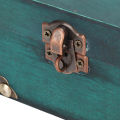 Wood Treasure Box With Combination Lock Handcrafted Reinforced Corners Spare. 