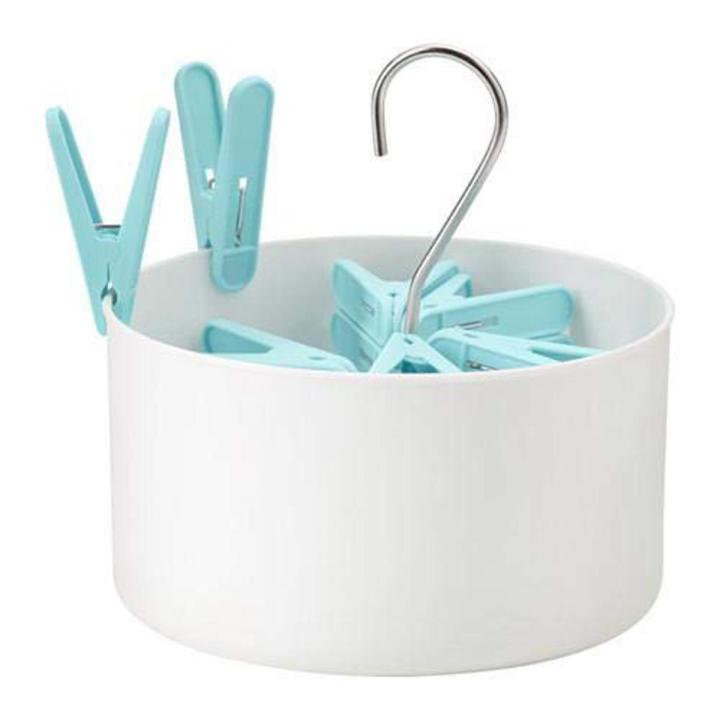 IKEA Peg basket with 30 clothes pegs