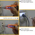 Voltage Detector Pen Test Screwdriver Circuit Tester Electric Test Pen Screwdriver Digital Display Non-Contact Voltage Tester AC/DC 12-250V Contact Induction LED with Light 1pcs Home Tool (with Light) for Home Appliance Repairing and Detection. 