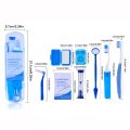 【Aesth Diary Store】8pcs Orthodontic Dental Care Kit Set Braces Toothbrush/Foldable, Mirror, Interdental and More with Carrying. 