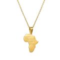 African Africa Map Pendant Necklace Gold Silver Color Stainless Steel Choker Necklace For Women Jewelry Collier. 