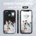 Jizetin for Infinix Smart 5 / Hot 10 Lite Back Cover BTS Handsome Boys Team Liquid Silicone Phone Case Soft Full Camera Protect Phone Cases. 