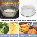 Removable Handle Cooking Basket Stainless Steel Fry Basket with Handle for Crispy Fries Fried Chicken Kitchen Round Frying Basket for Cooking Multipurpose Cooking Tool. 