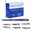 Professional Scalpel Blades Sterile High Carbon Steel Dermablade, 11 Surgical Blades for Dermaplaning, Individually Wrapped Box of 100 Pcs. 
