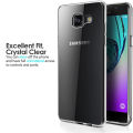 lthmy for Samsung Galaxy A9 Pro 2016 case soft semi-transparent black silicone flexible shockproof cover skin yellowing-resistant crystal clear jelly casing. 