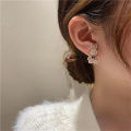 Cute Plush Rabbit Pendant Earrings -Girls Women Korean Fashion Teddy Bear Stud Earrings- Cute Cartoon Ear Stud Jewelry. 