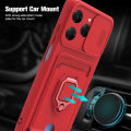 Relaxtoo For Tecno Spark 20 and Tecno Spark 20C Push Window Card Slot Case TPU Multifunctional Shell For Spark20 Spark20C Sliding Camera Protection Back Cover 360° Drop Protection. 