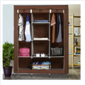 3 Door Portable Folding Canvas Wardrobe, Foldable Cloth Storage Wardrobe Cupboard Almari. 