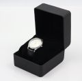 Black Durable Single Watch Box PU Present Display Case Gift For Bracelet Bangle Jewelry Men's Watch Boxes Holder Color send will be random. 