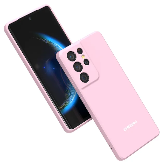 Official%20SamSung%20Galaxy%20S22%20Ultra%20Silicone%20Cover,%20Pink%20-%20Image%202