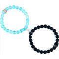 2Pcs Magnetic Crown Couples Bracelets Natural Stone Beads Bracelet Matching Bracelets for Lovers Valentine's Day Gift. 