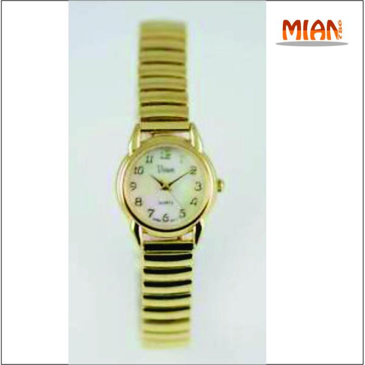 watvh for boys.Vivani Watch Men MOP Stainless Steel Gold Stretch Water Resist Battery Quartz