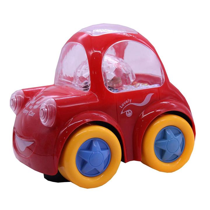 Bump and Go Funny Car with 3D Lights & Music for Kids