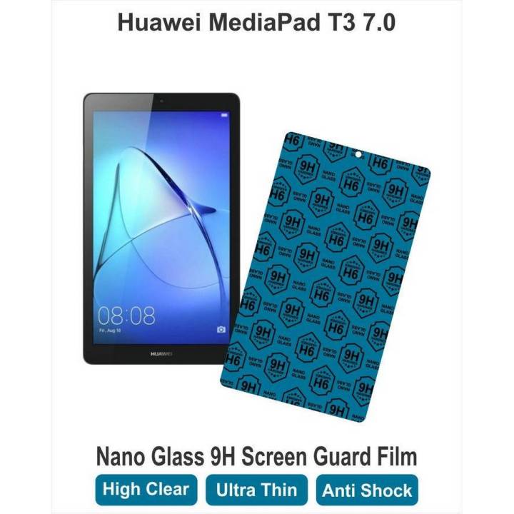 Huawei Mediapad T3 7.0 Screen Protector Tempered Nano Glass 9H Clear - Unbreakable - Silky