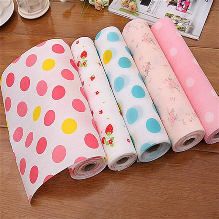 Fridge Mats Refrigerator Pads Best Quality Washable Waterproof Printed Fridge Shelf and Drawer Liners Anti-Bacterial Fridge Liners Roll Kitchen Cabinet Pads