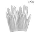 5/1Pairs White Cotton Gloves Non-Slip Gripper Dot Gloves with Elastic Cuff Men Women Waiters Drivers Serving Formal Gloves. 