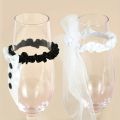 2Pcs Wedding Bride Groom Cups Glasses Ornaments, Glass DIY Bride To Be Bridal Shower Bachelorette Party Decor. 