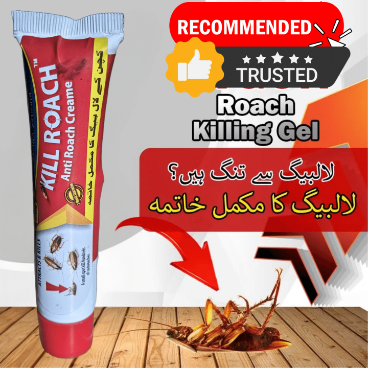 Pack of 3 Kill Roach Cockroach Killer, Insecticide Efficient Anti-Roach Bait, 40 grams Roaches Killing Tube, Eliminates Cockroaches Anywhere Indoor and Outdoor Including Kitchen, Bedrooms, Washroom, Bathroom, Offices, Highly Attractive Acid Trap