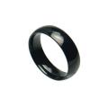 Black Round Stainless Steel Ring for Men. 