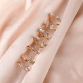7Pcs/Set Vintage Crystal Flower Butterfly Ring for Women Girls Hollow Bohemia Geometric Korean Exquisite Finger Jewelry. 