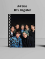 BTS A4/A5 size Register | Blank Pages | 70-100 Pages Register | Glossy cover | Customizable. 