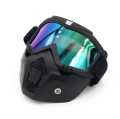 Face Helmet Mask & Goggles | Fog-Proof Warm Full Face Shield for Motorcycle Riding | Stylish Bike Rider Glasses. 