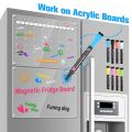 Magnetic Magnetic markers Easy to clean Liquid 8 vibrant colors Chalk markers 1mm fine tip Pack of 8 Wet erase markers for Home. 