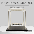 Newton Cradle Pendulum with 5 Balls, Physics Perpetual Motion Desk Toys for Office. 